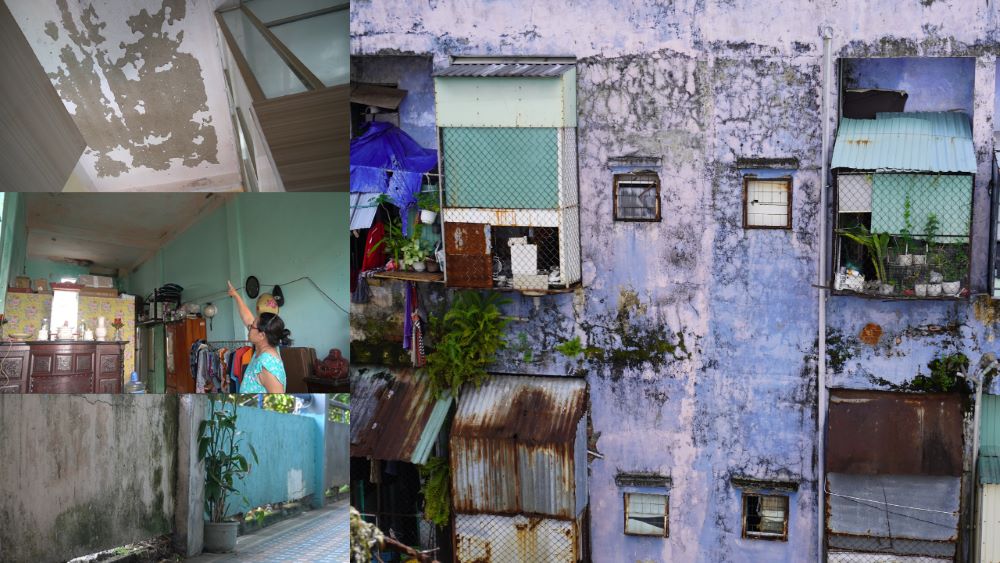 ダナン中心部にある古くて老朽化したアパートが新しく生まれ変わろうとしているので、人々は喜んでいます。写真: トラン・ティ