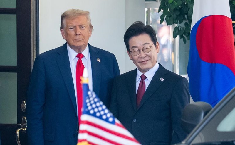 US President Donald Trump welcomed South Korean President Lee Jae Myung at the White House on August 25, 2025. Photo: Xinhua