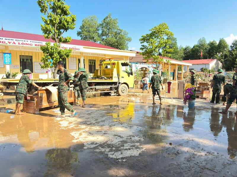 Many schools in Lang Son province are still devastated after the flood. Photo: Khanh Linh