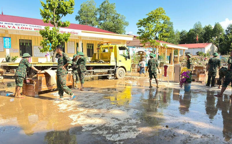 Many schools in Lang Son province are still devastated after the flood. Photo: Khanh Linh