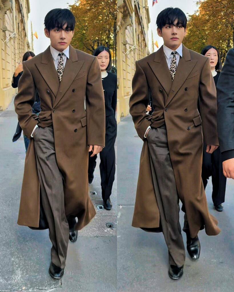 V (BTS) chiem tron su chu y tai Tuan le thoi trang Paris. Anh: cat tu video