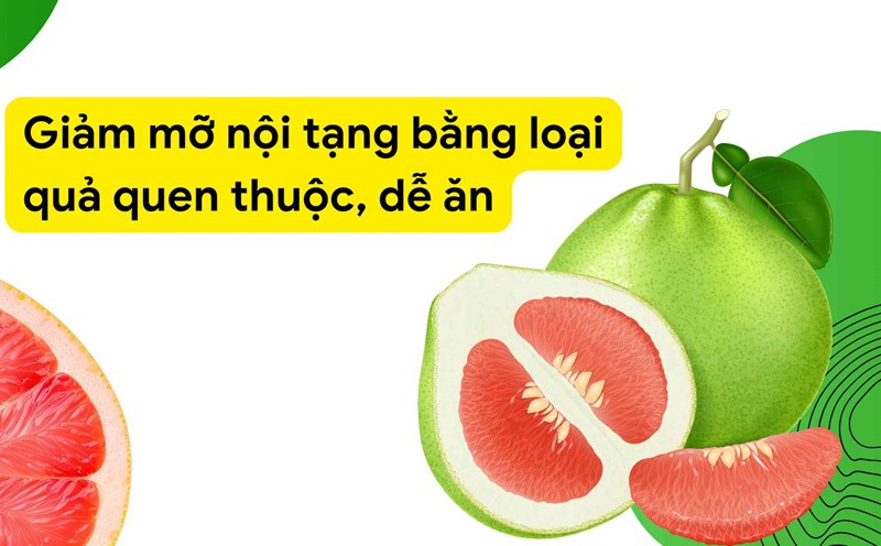 Eating grapefruit contains naringin compounds and vitamin C that effectively support visceral fat loss. Graphic photo: Huong Son