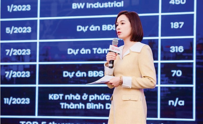 Ba Pham Thi Mien - Pho Truong Ban nghien cuu thi truong va tu van, xuc tien dau tu cua Hoi Moi gioi Bat dong san Viet Nam. Anh: Nhan vat cung cap
