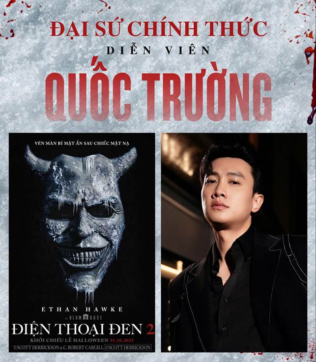 Quoc Truong duoc phia My “chon mat gui vang” lam dai su quang ba tai Viet Nam cho phim kinh di “Dien thoai den 2“. Anh: CGV
