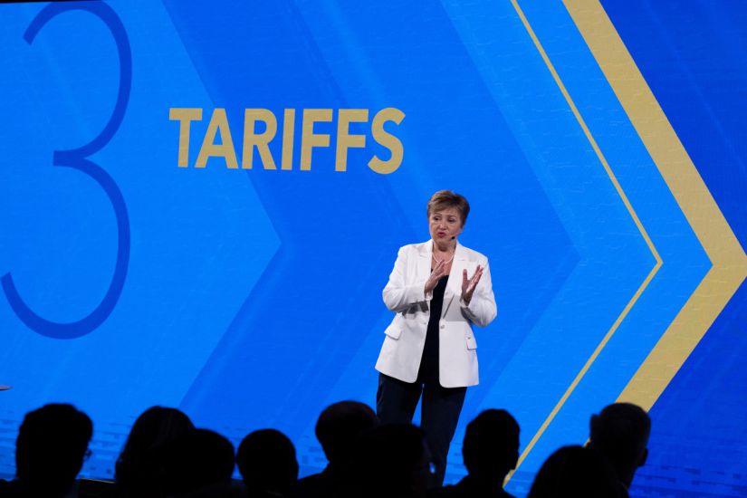 IMF managing director Kristalina Georgieva spoke before the IMF-WB annual meeting in Washington, D.C. on October 8, 2025. Photo: AFP