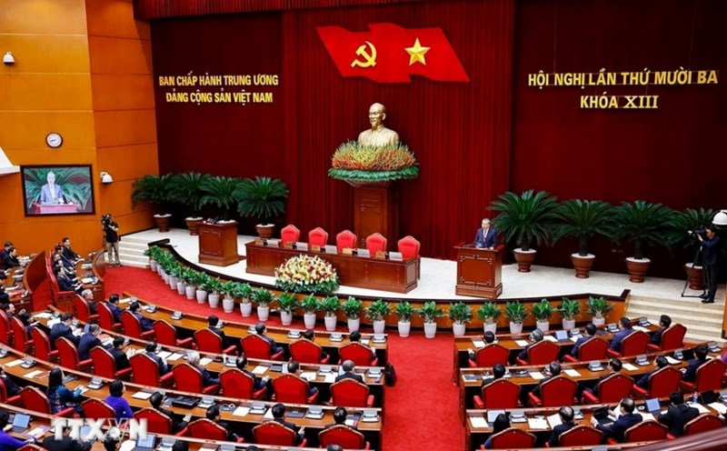 Image of the closing session of the 13th Conference of the 13th Party Central Committee. Photo: VNA