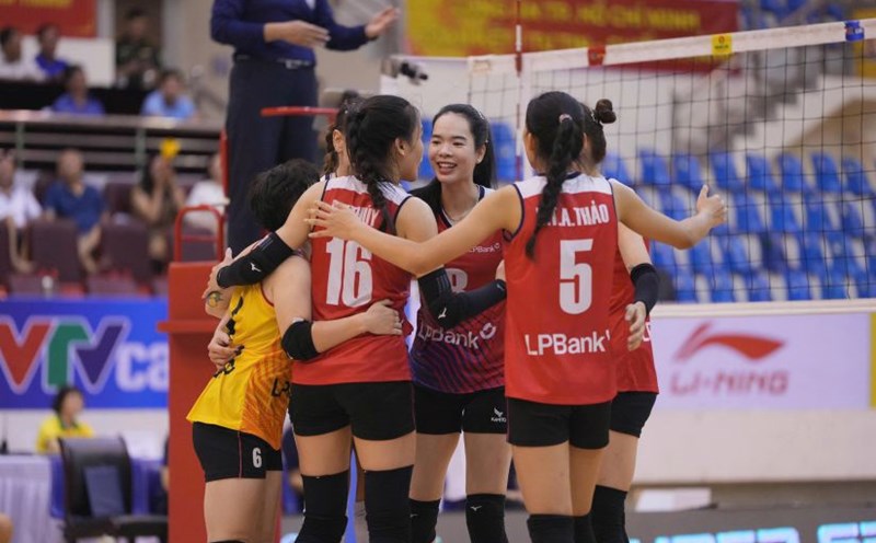 LPBank Ninh Binh women's team has entered the final at home this year. Photo: VFV