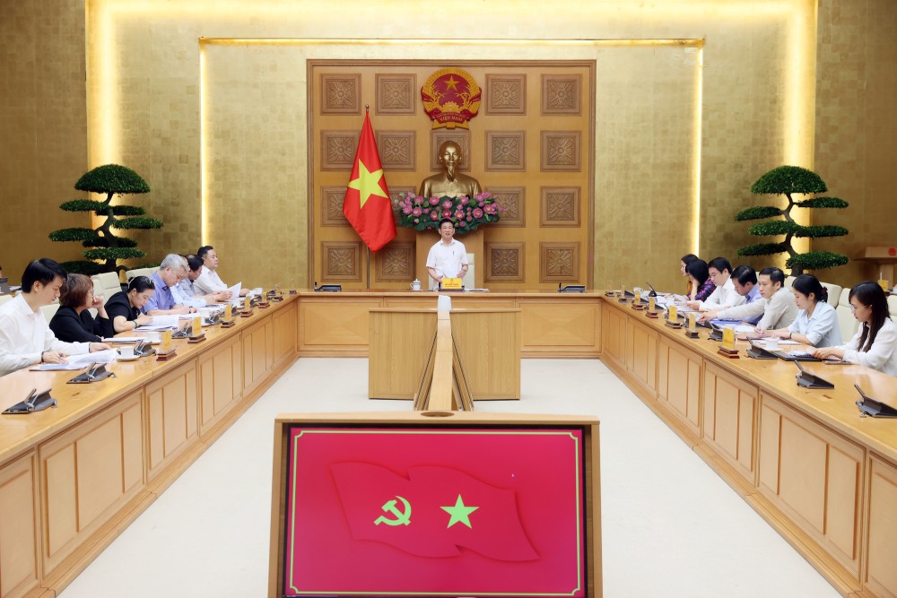 Quang canh cuoc hop. Anh:VGP