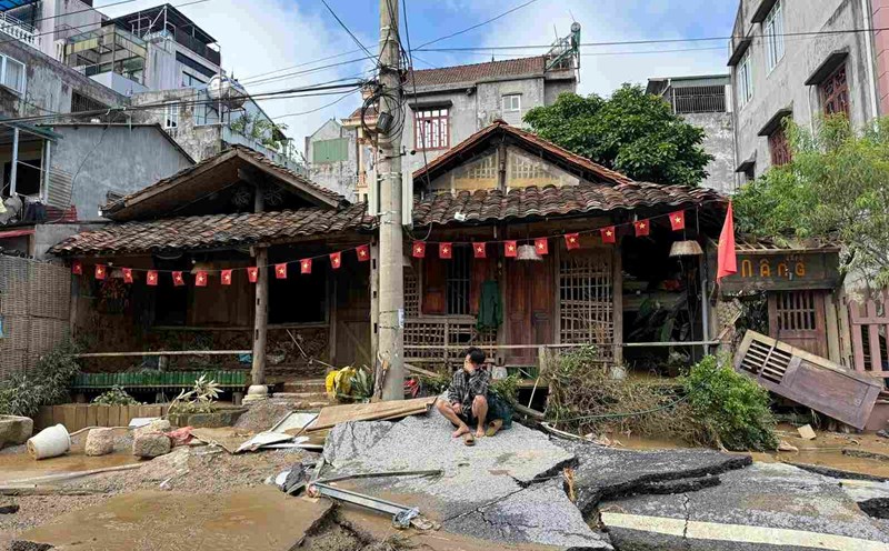 cafe Nung in Cao Bang before and after the flood. Photo provided by the character