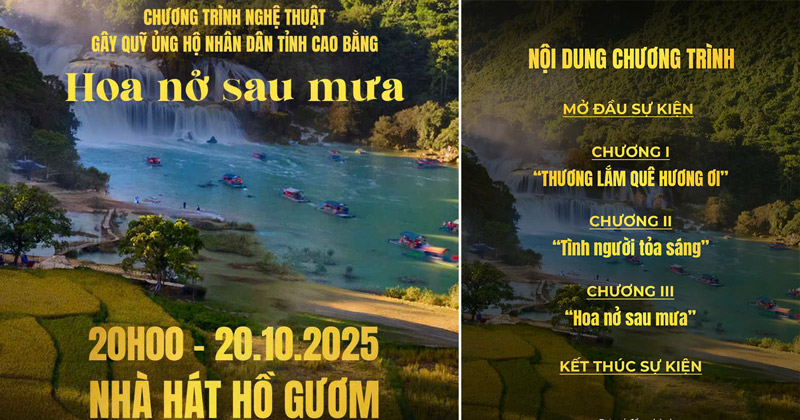 Cao Bang organizes an art program to raise funds to support the people. Photo: Tan Van