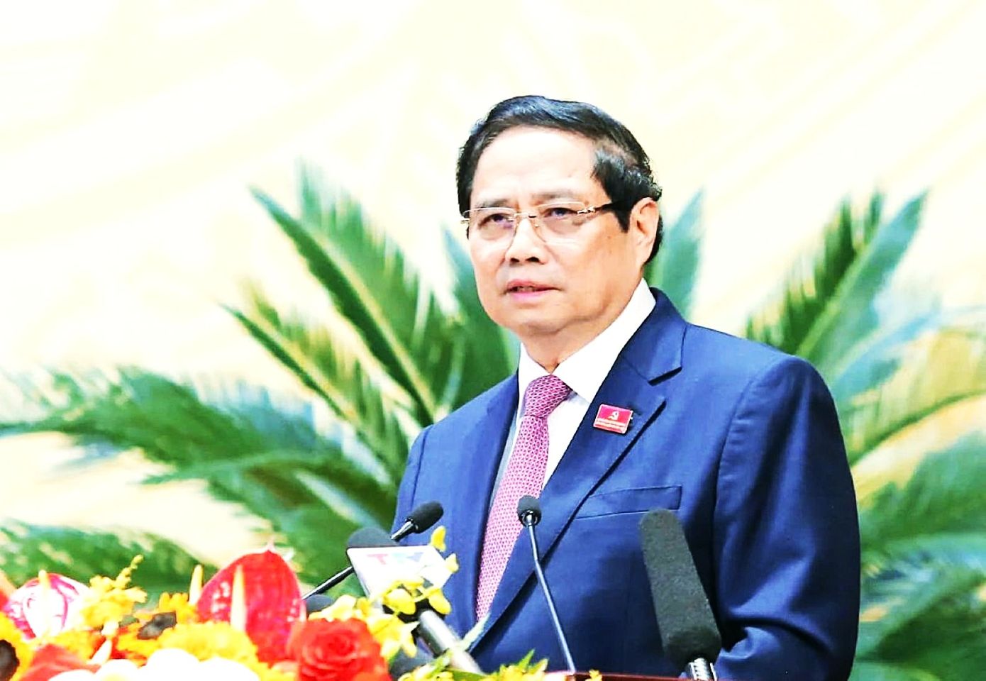 Prime Minister Pham Minh Chinh emphasized the solidarity factor at the 20th Thanh Hoa Provincial Party Congress. Photo: Xuan Hung