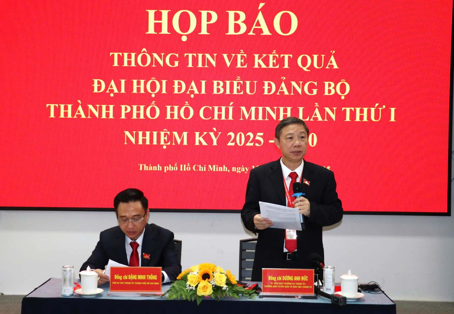 Ong Duong Anh Duc - Truong ban Tuyen giao va Dan van Thanh uy TPHCM. Anh: Minh Quan