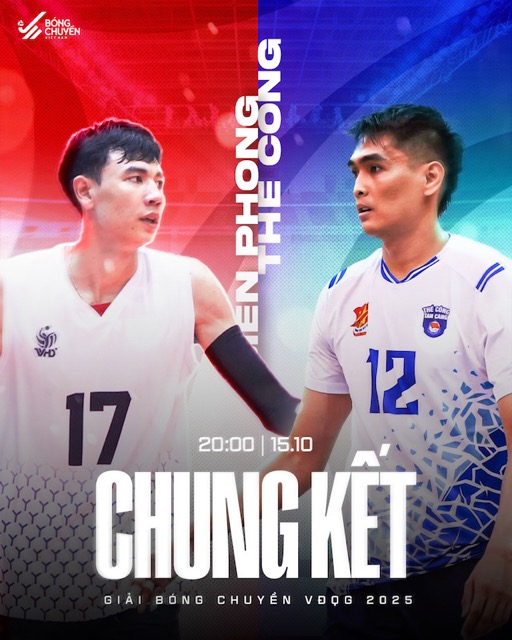 Lich thi dau chung ket noi dung nam Giai bong chuyen vo dich quoc gia 2025. Anh: VFV