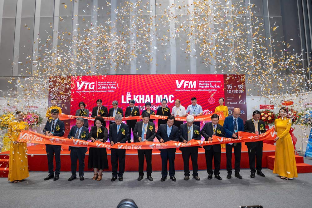 Lễ khai mạc Triển lãm Quốc tế lần thứ 23 về máy móc công nghiệp ngành Dệt may Việt Nam (VTG 2025). Ảnh: DN cung cấp
