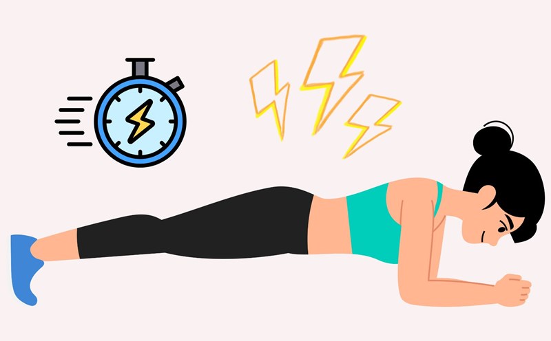 Plank is an exercise that strengthens core muscles, improving balance. Graphics: Thanh Thanh