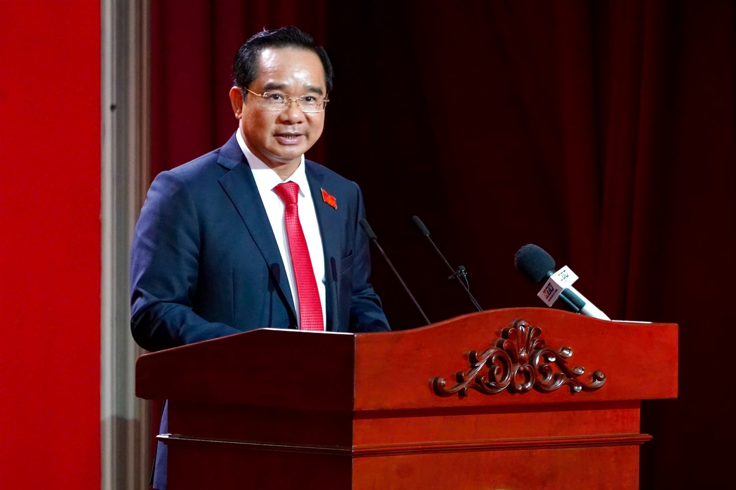 Chu tich UBND TPHCM Nguyen Van Duoc phat bieu tai dai hoi. Anh: Ban To chuc Dai hoi