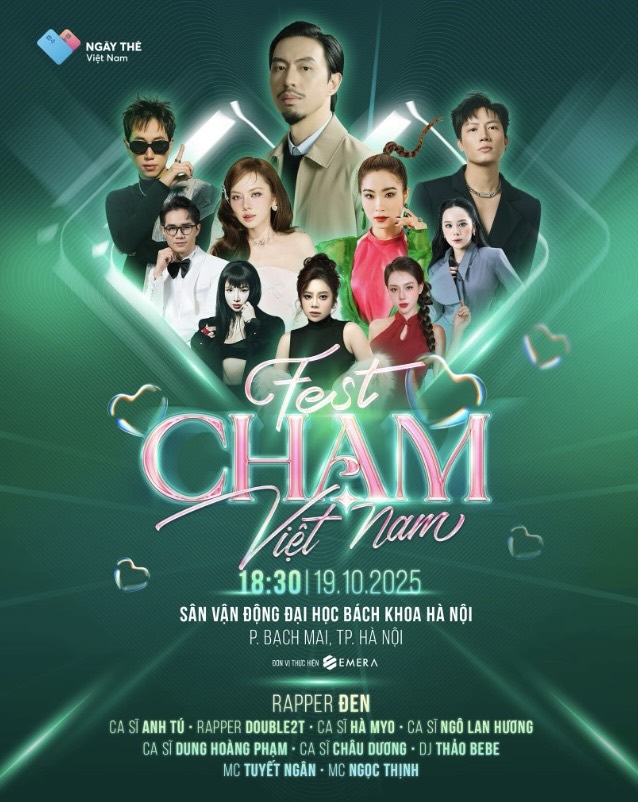 NAPAS mang den dem nhac “Cham Viet Nam” quy tu Den Vau, Anh Tu, Ngo Lan Huong, Double2T va Ha Myo trong khuon kho Song Festival – Ngay the Viet Nam 2025.