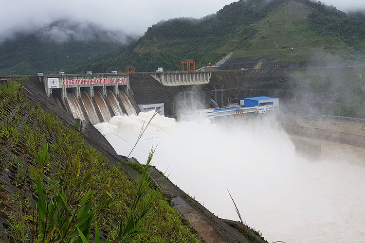 Le projet hydroelectrique de Lai Chau est acheve et mis en service a partir de decembre 2016. Photo : Comite populaire provincial de Lai Chau