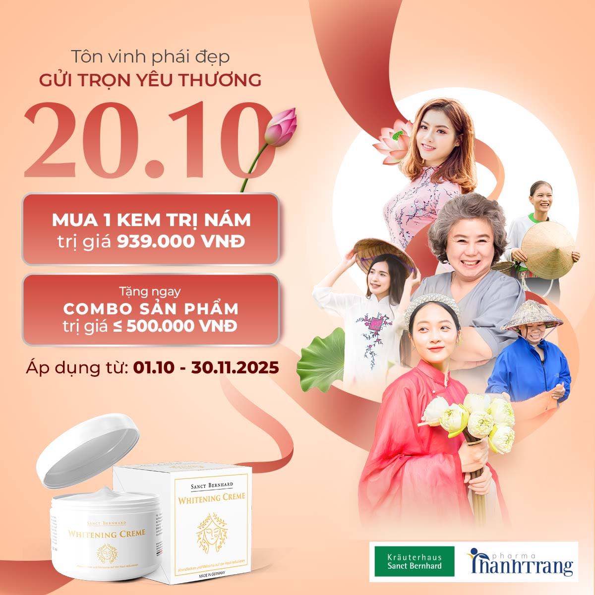 Qua tang 20.10 tu Sanct Bernhard Whitening Creme Anh: Thanh Trang Pharma