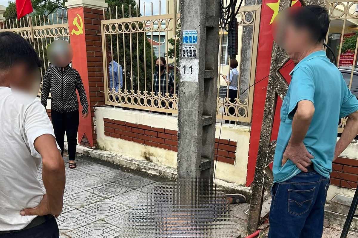 The scene of the body discovered in Dong Mai ward, Quang Ninh province. Photo: Provided by the people