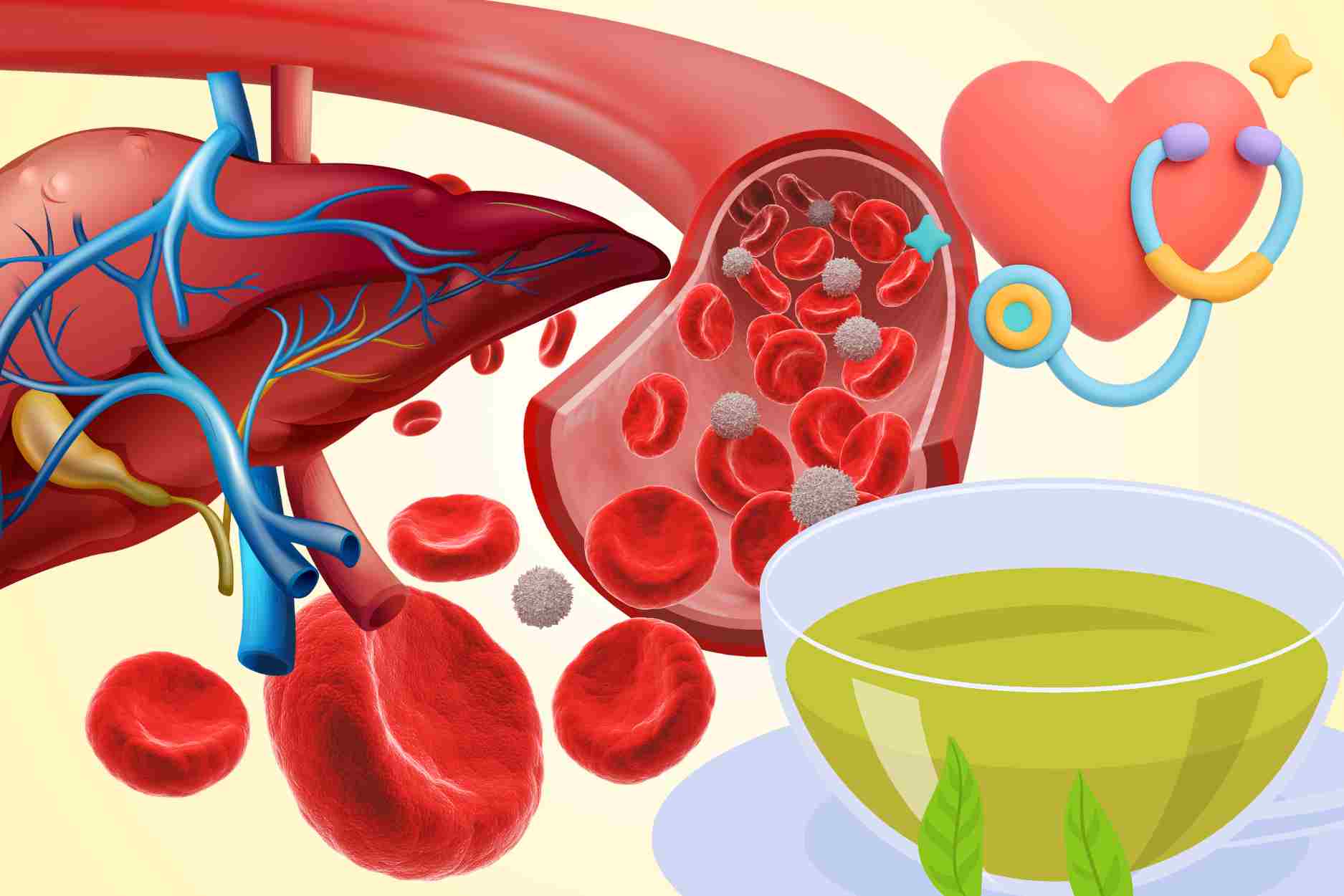 Drinks that help blood vessel circulation, good for the heart and liver