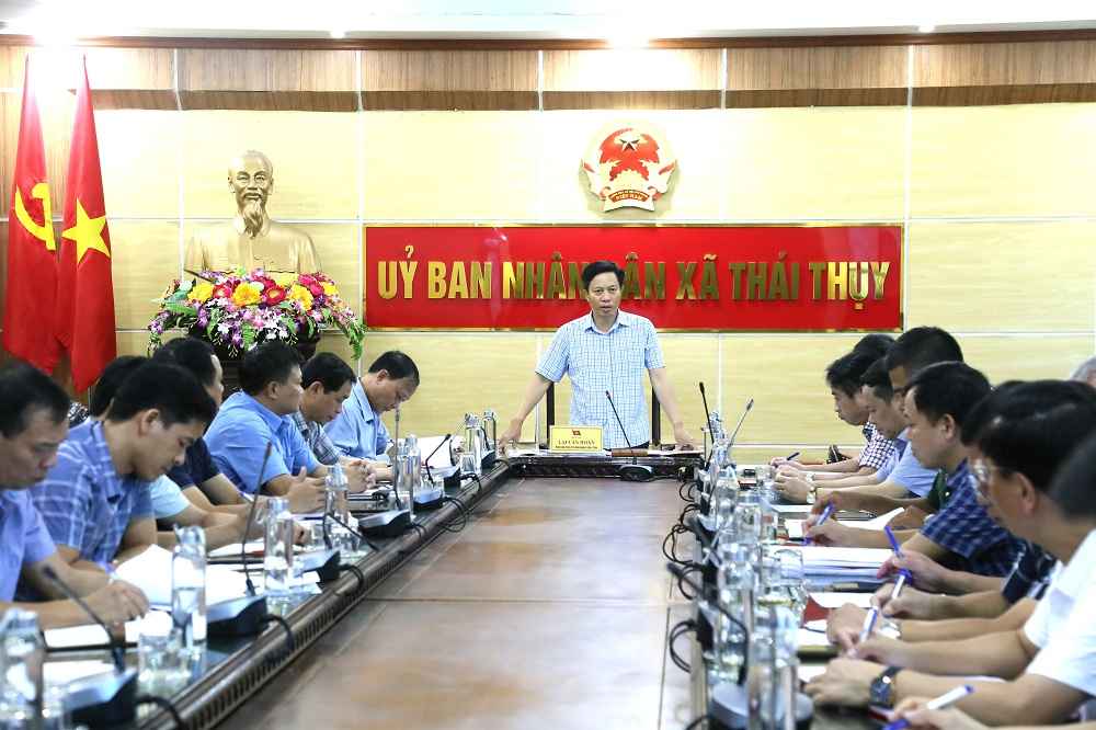 Pho Chu tich UBND tinh Lai Van Hoan phat bieu chi dao tai cuoc hop. Anh: Cong TTDT tinh Hung Yen