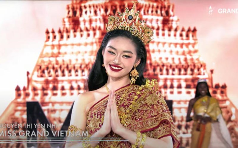 Yen Nhi is having trouble before the final round of Miss Grand International 2025. Photo: Sen Vang.
