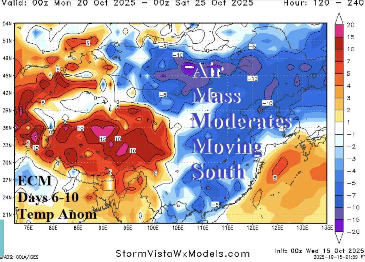 Cold air is forecast to affect China early next week. Photo: Climate Impact Company