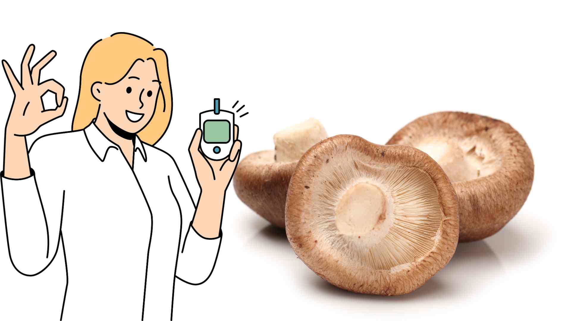 shiitake mushrooms help reduce blood sugar. Graphics: Ha May