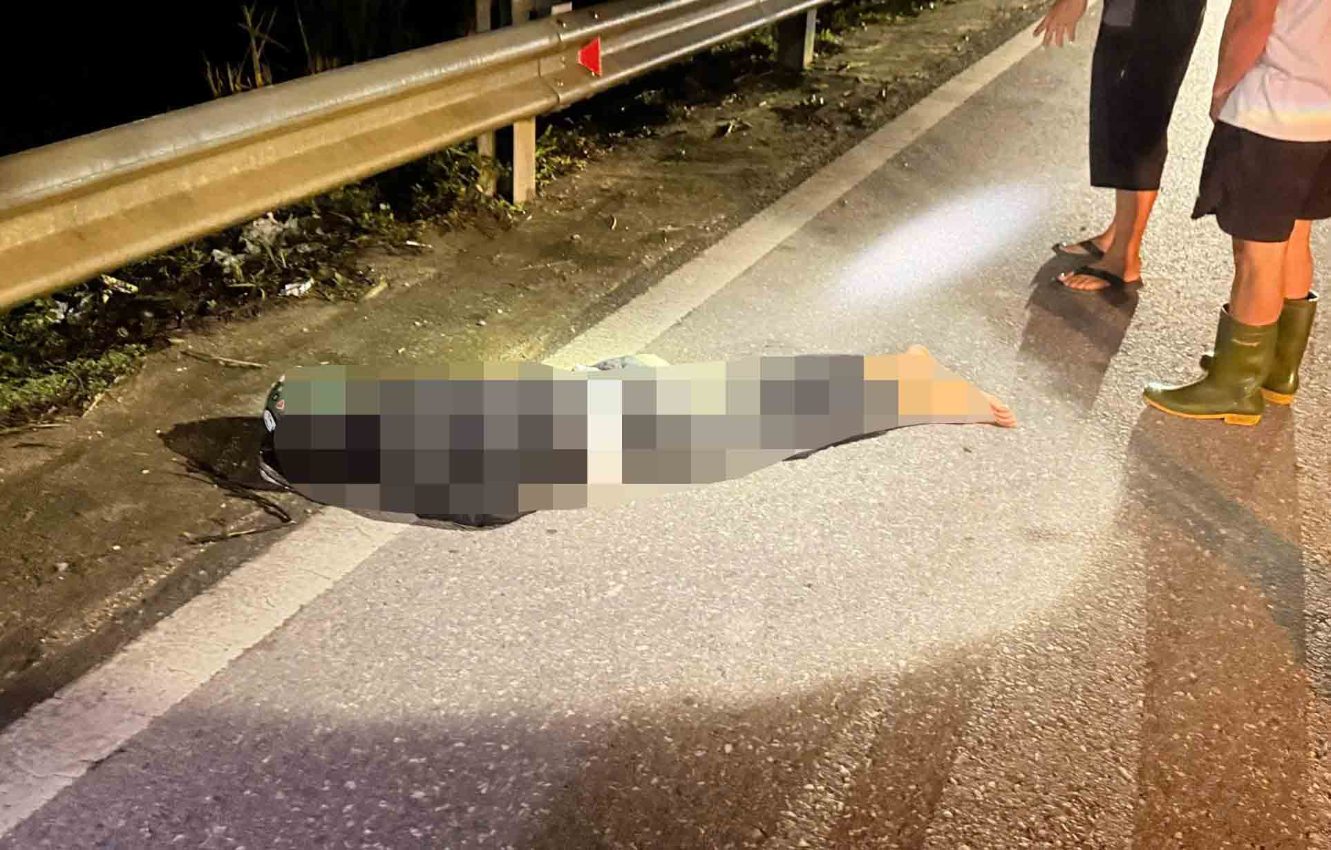 The scene of the accident where P had an accident and later died. Photo: Binh Huong