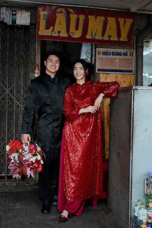 Viet Huong va chong to chuc dam cuoi vao thang 10 nam ngoai. Anh: NVCC