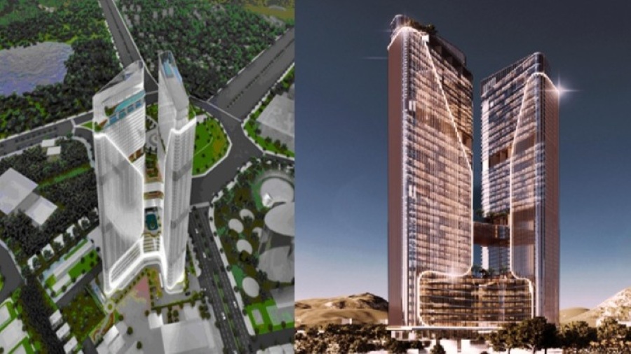 Perspective of the 50-storey building in the project being implemented in Vung Tau ward. Photo: DVCC