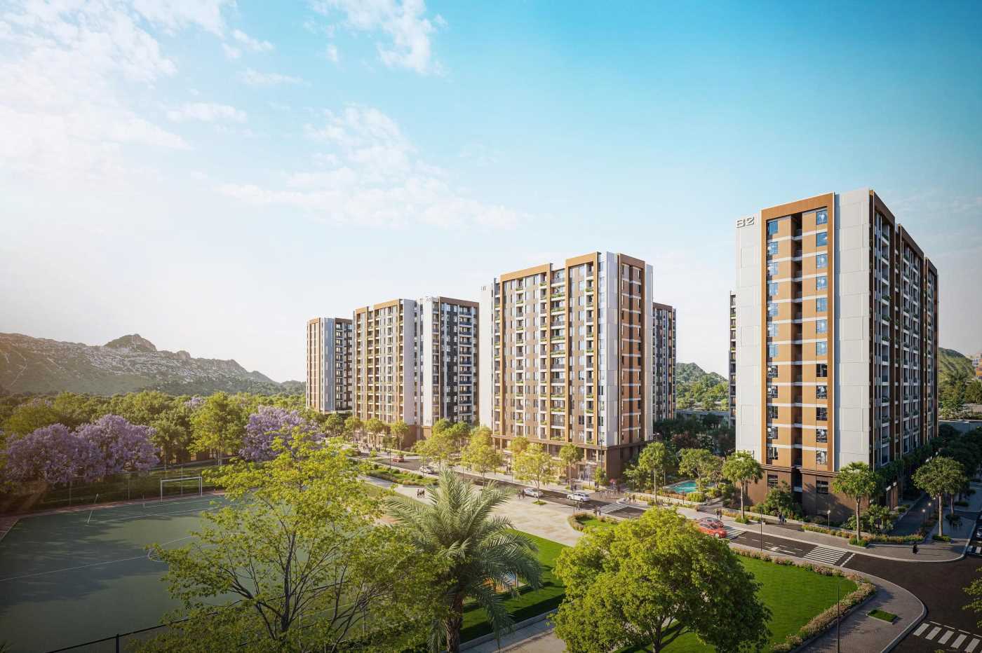 Khanh Hoa省で2026年第1四半期に販売登録書類を開設する社会住宅区画の風景。写真:Khanh Hoa