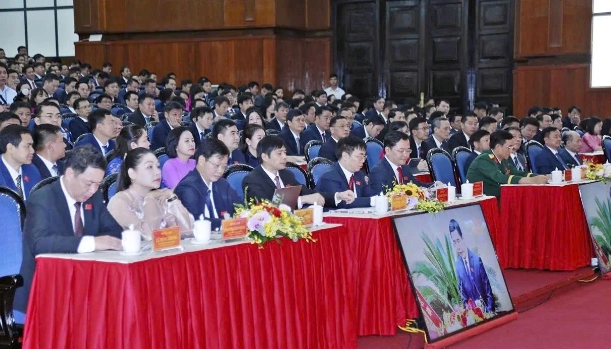Cac dai bieu du phien be mac Dai hoi Dai bieu Dang bo tinh Thanh Hoa khoa XX, nhiem ky 2025 - 2030. Anh: Xuan Hung
