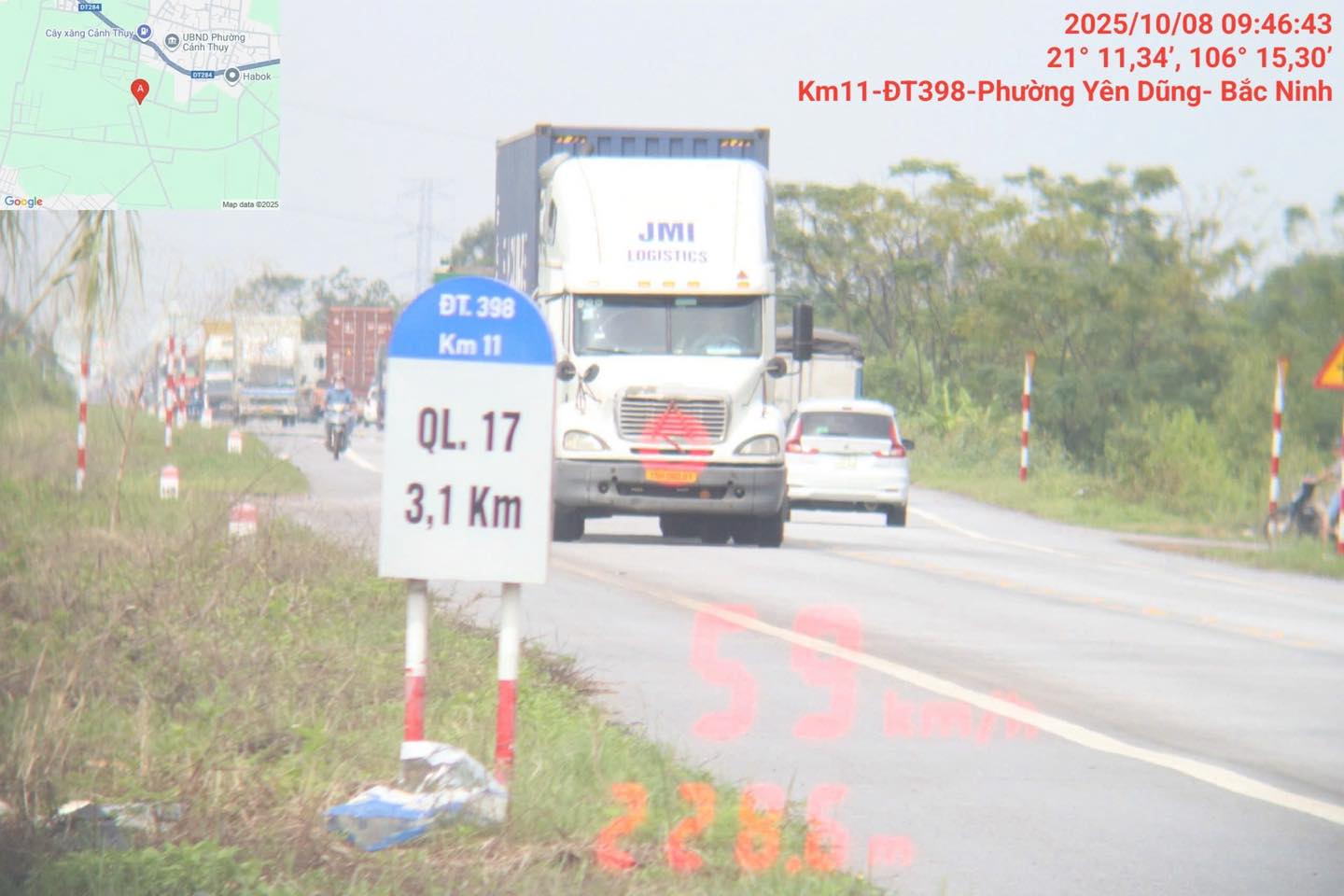 El propietario del vehiculo multado en Bac Ninh. Foto: Cong an Bac Ninh