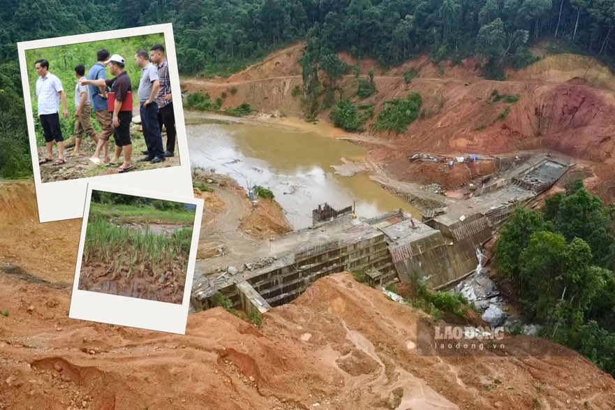 Temporarily suspend the construction of the Ban Kieng hydropower project to overcome the problem. Photo: PV Group.