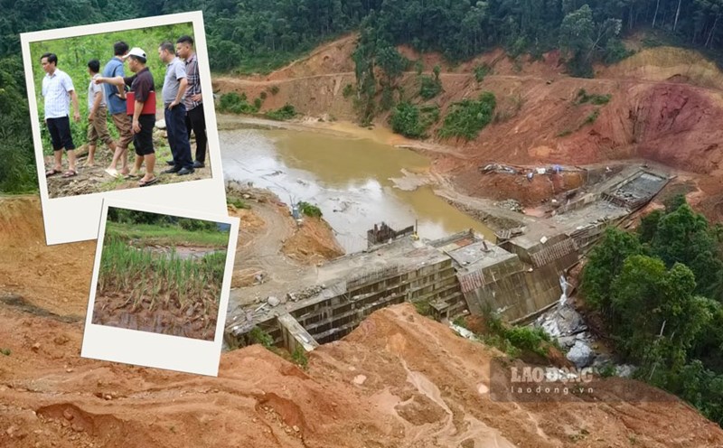 Temporarily suspend the construction of the Ban Kieng hydropower project to overcome the problem. Photo: PV Group.