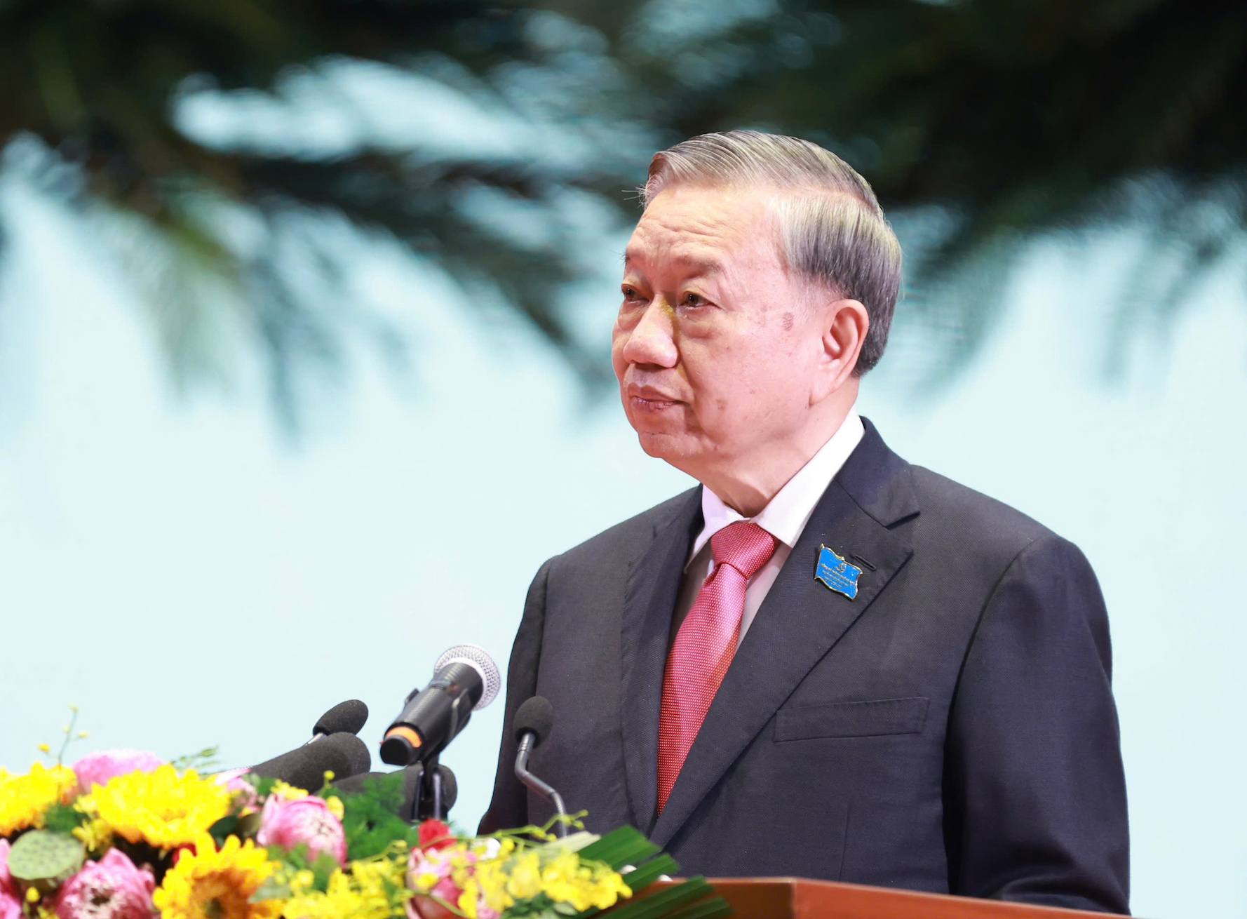Tong Bi thu To Lam phat bieu chi dao Dai hoi. Anh: Van Anh