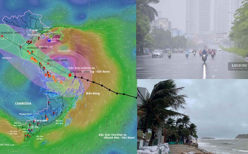 Storm No. 10 Bualoi is assessed to have many unusual points. Source of the storm at 9:00 a.m. on September 28: Vietnam Disaster Monitoring System