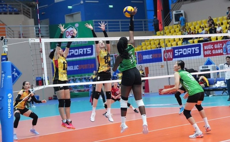 VTV Binh Dien Long An will meet LPB Ninh Binh in the final of the 2025 National Volleyball Championship. Photo: VFV