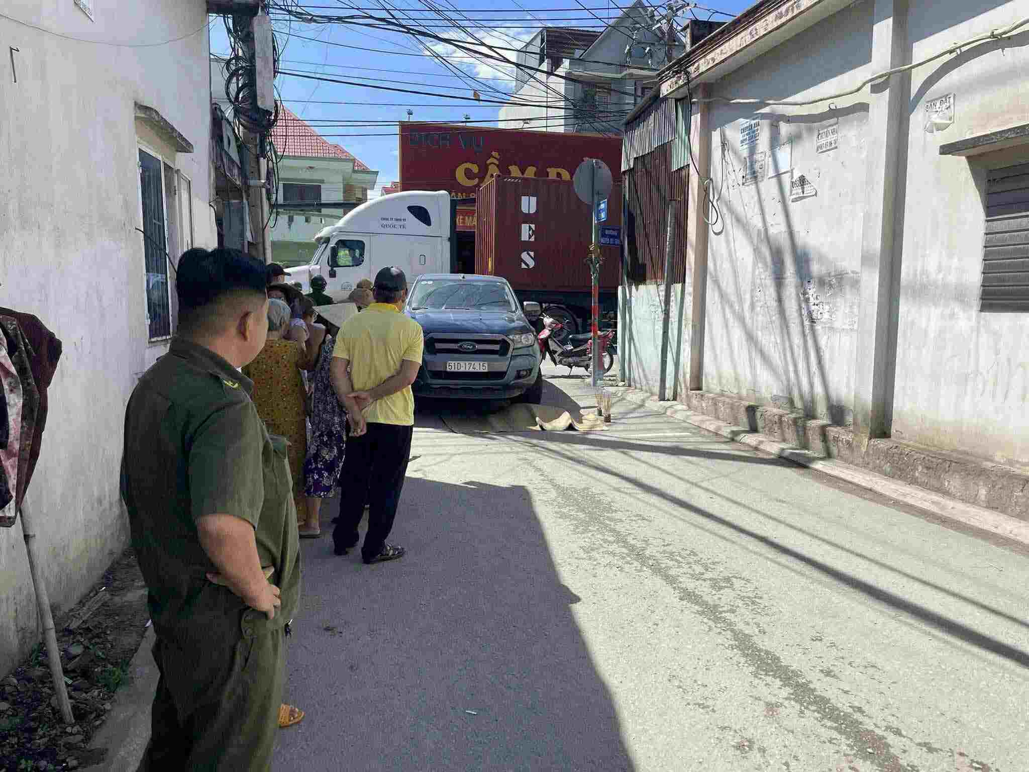 The scene of the collision that caused the old woman to die on the spot in Ho Chi Minh City. Photo: Dong Hoang
