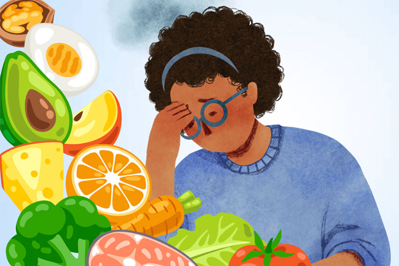 Tác động tích cực của chế độ dinh dưỡng đến sức khỏe tâm thần và lo âu. Đồ họa: Thiện Nhân 