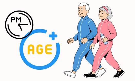 Đi bộ vào buổi chiều là thói quen mà phụ nữ sau 50 tuổi nên thực hiện để sống khỏe và tăng tuổi thọ. Đồ họa: Thanh Thanh