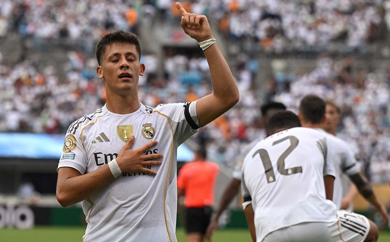 Arda Guler co le nen cho co hoi vao nam sau neu Real Madrid co thanh tich tot. Anh: AFP