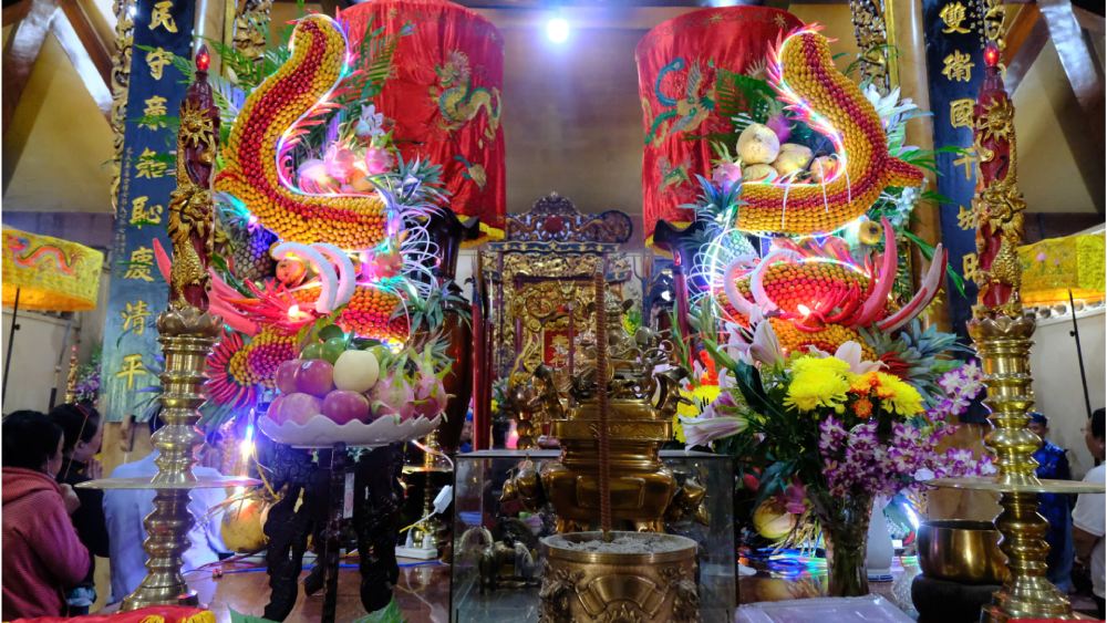 Creacion de la imagen de 'Song long' realizada por la gente que asistio al festival Nguyen Trung Truc. Foto: My Ly