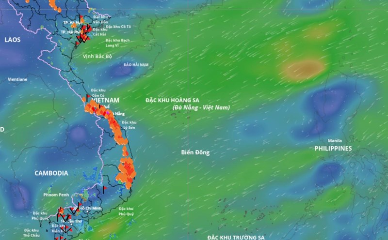 Around October 19 - 20, storm No. 12 will appear in the East Sea. Source: Vietnam Disaster Monitoring System