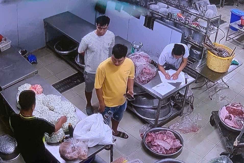 Cuisine area of Cu Khe Primary School (Thanh Oai Commune, Hanoi). Photo: Provided by the school