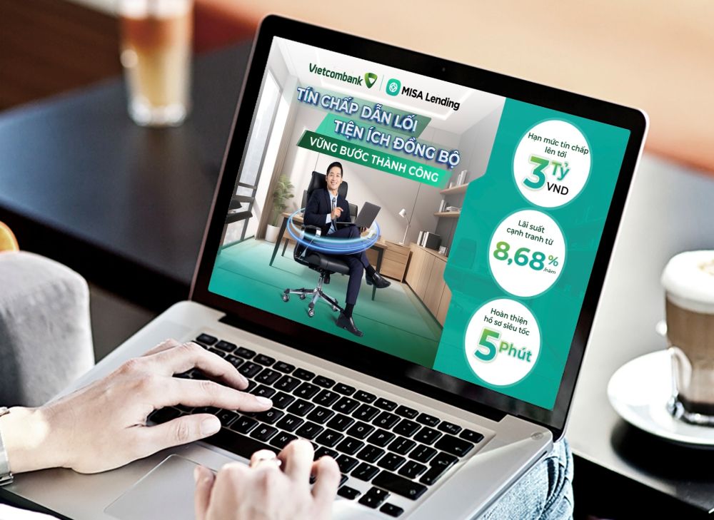 MISA Lending va Vietcombank ra mat goi vay tin chap truc tuyen, lai suat uu dai chi tu 8,68%/nam. Anh: MISA