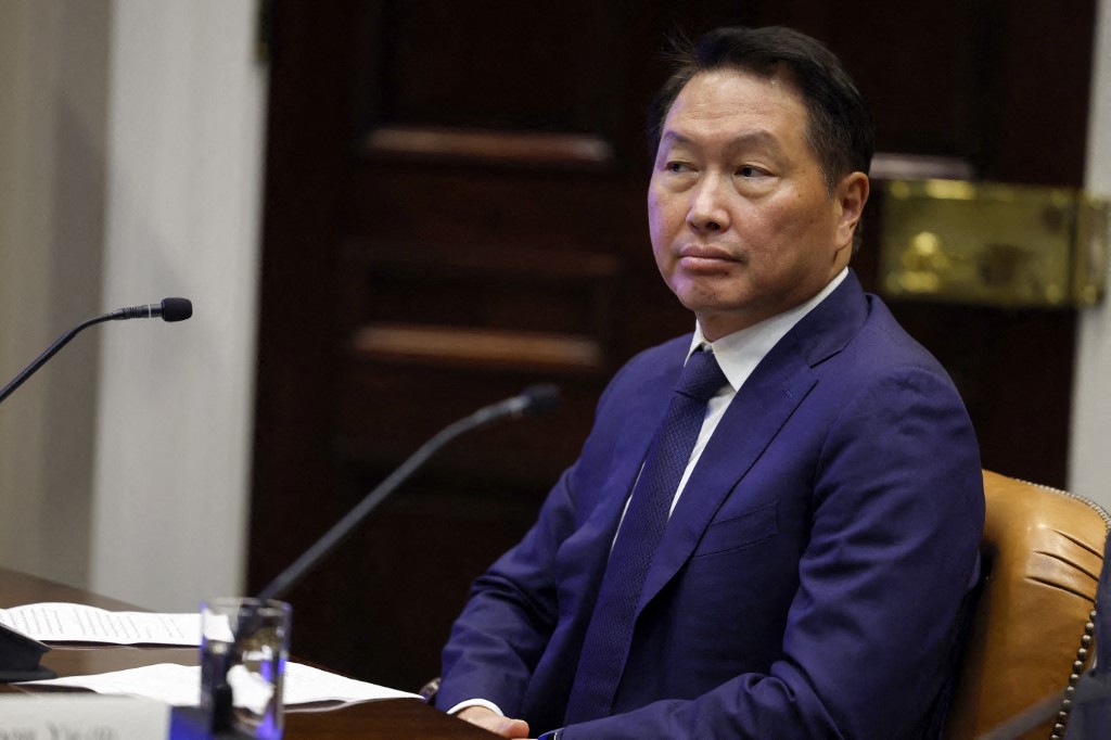 SK 그룹 회장(한국): Chey Tae Won 씨. 사진: AFP