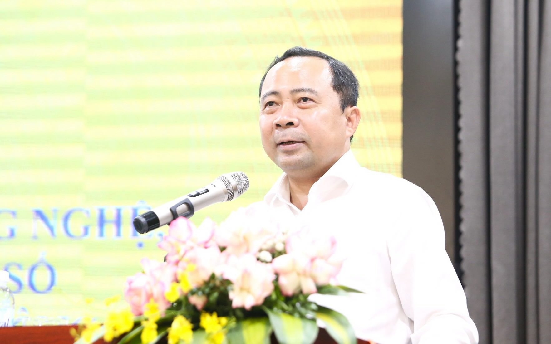 Thu truong Thuong truc Bo KHCN Vu Hai Quan phat bieu khai mac Hoi nghi. Anh: Hao Thien